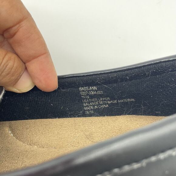 G.h. Bass & Co Womens Ann Black Leather Slip On Casual Loafer Shoes Size 7.5 - Picture 8 of 9